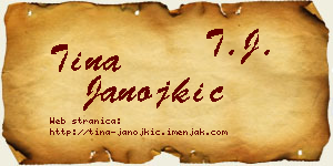 Tina Janojkić vizit kartica